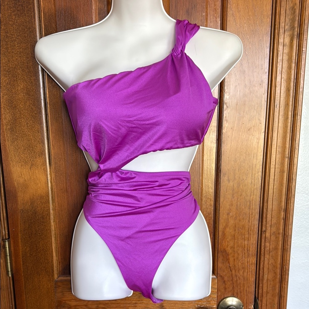 Victoria's Secret Purple One-Shoulder Swim One Piece